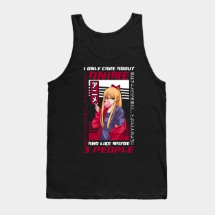 I Like Anime Video Games And Maybe 3 People Gamer Tank Top
